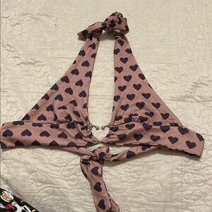 Heart Print Halter Top